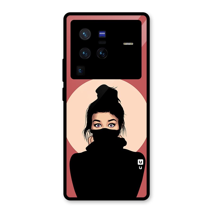 Aesthetic Digital Art Girl Glass Back Case for Vivo X80 Pro