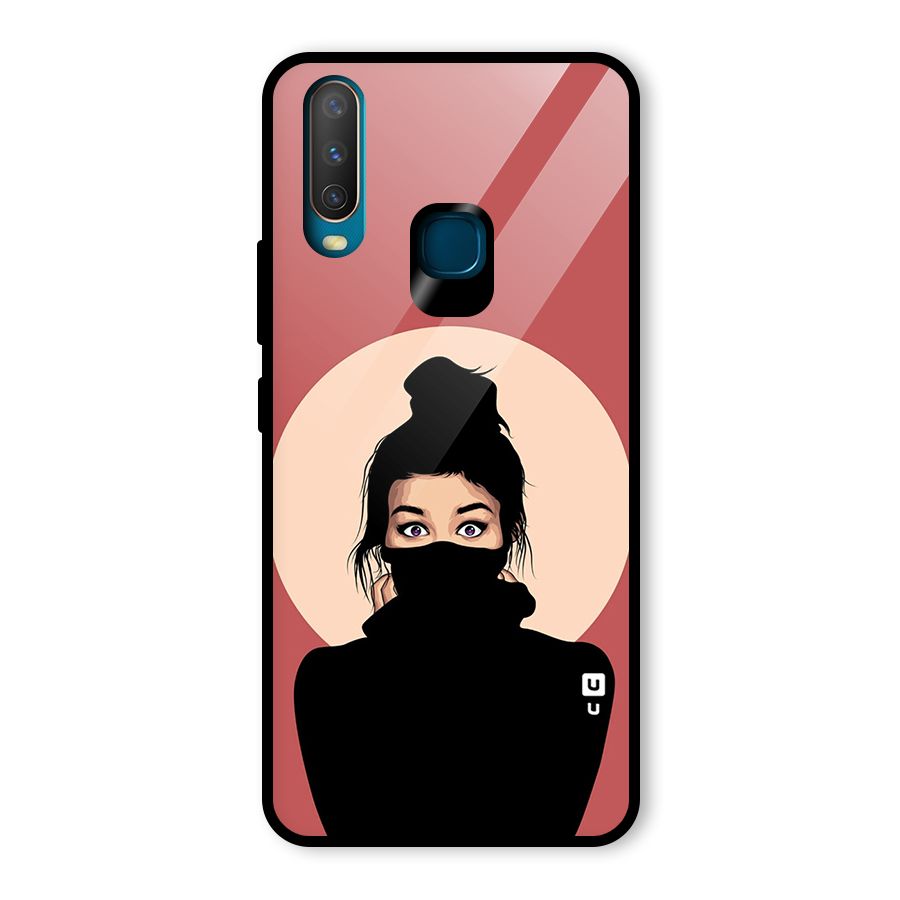 Aesthetic Digital Art Girl Glass Back Case for Vivo Y17