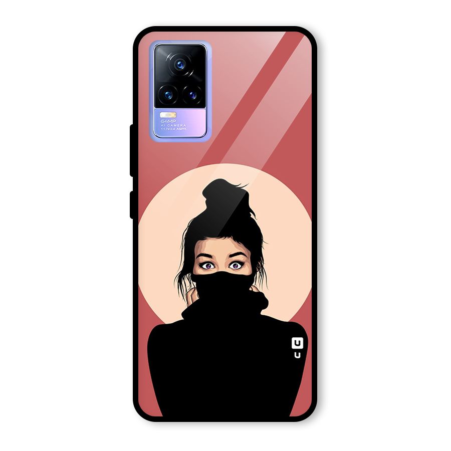 Aesthetic Digital Art Girl Glass Back Case for Vivo Y73