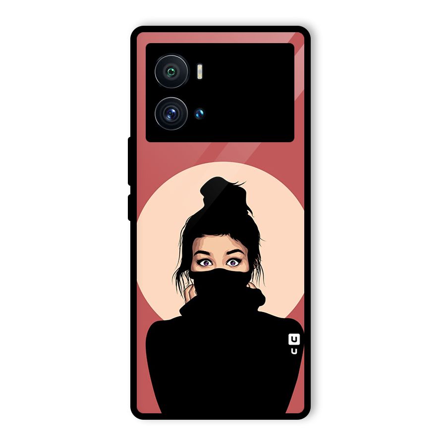 Aesthetic Digital Art Girl Glass Back Case for Vivo iQOO 9 Pro