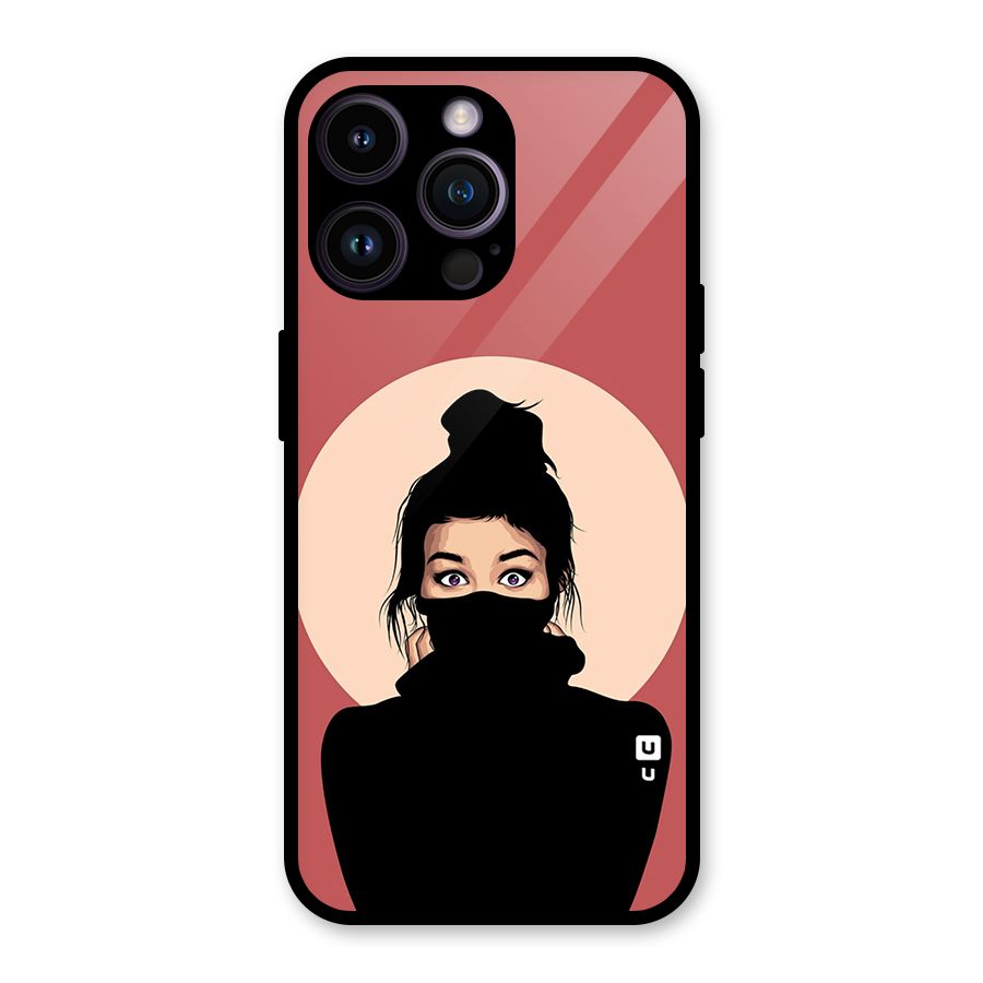 Aesthetic Digital Art Girl Glass Back Case for iPhone 14 Pro Max