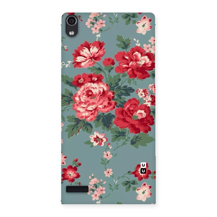 Aesthetic Floral Red Back Case for Ascend P6