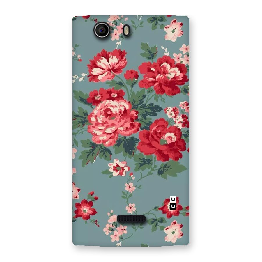 Aesthetic Floral Red Back Case for Canvas Nitro 2 E311