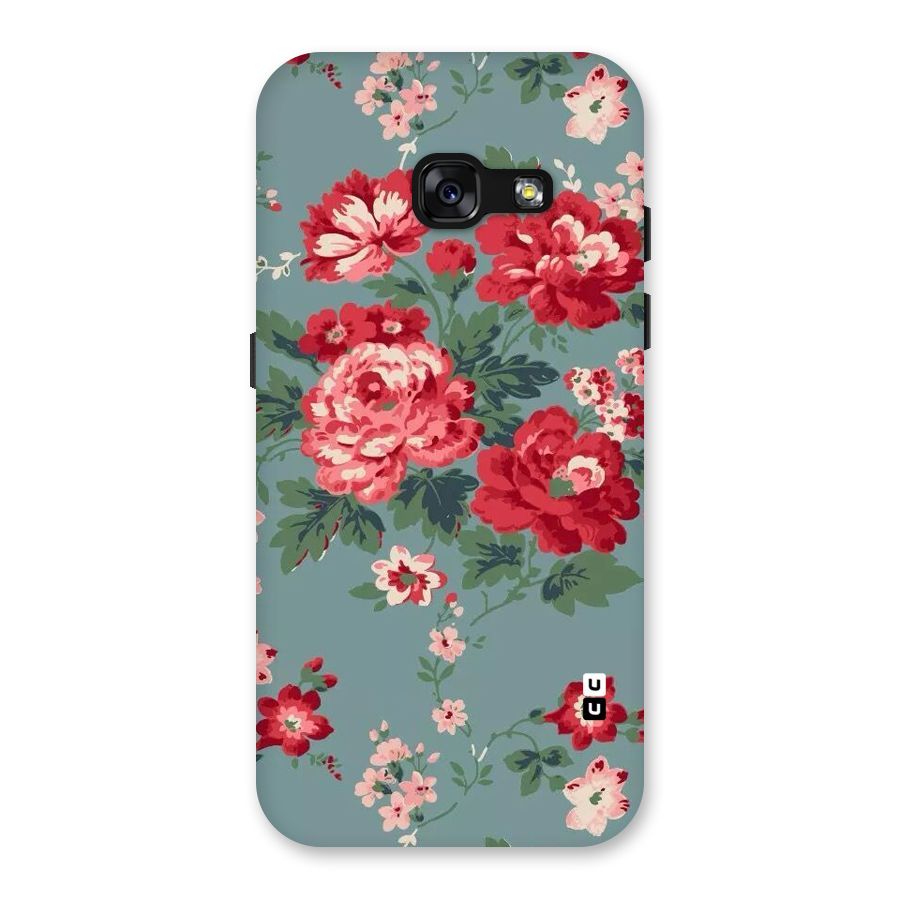 Aesthetic Floral Red Back Case for Galaxy A3 (2017)