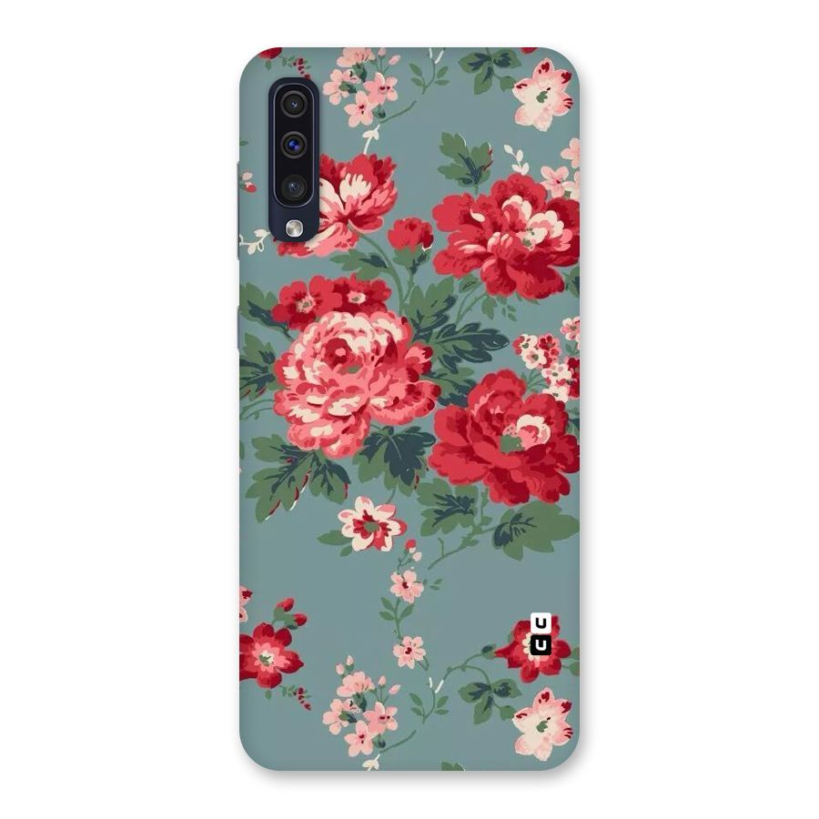 Aesthetic Floral Red Back Case for Galaxy A50s