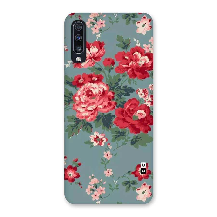 Aesthetic Floral Red Back Case for Galaxy A70s