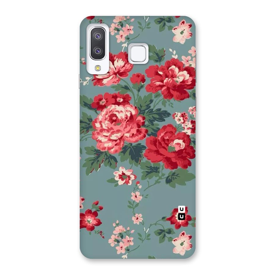 Aesthetic Floral Red Back Case for Galaxy A8 Star