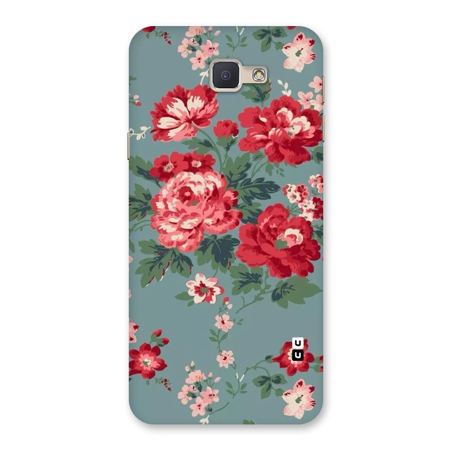 Aesthetic Floral Red Back Case for Galaxy J5 Prime