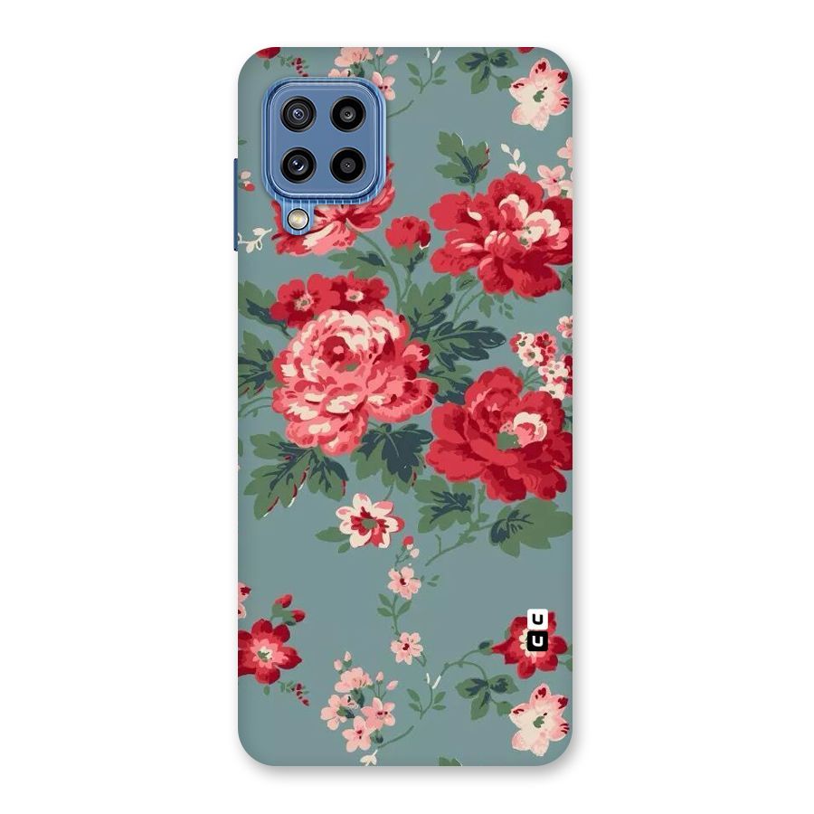 Aesthetic Floral Red Back Case for Galaxy M32