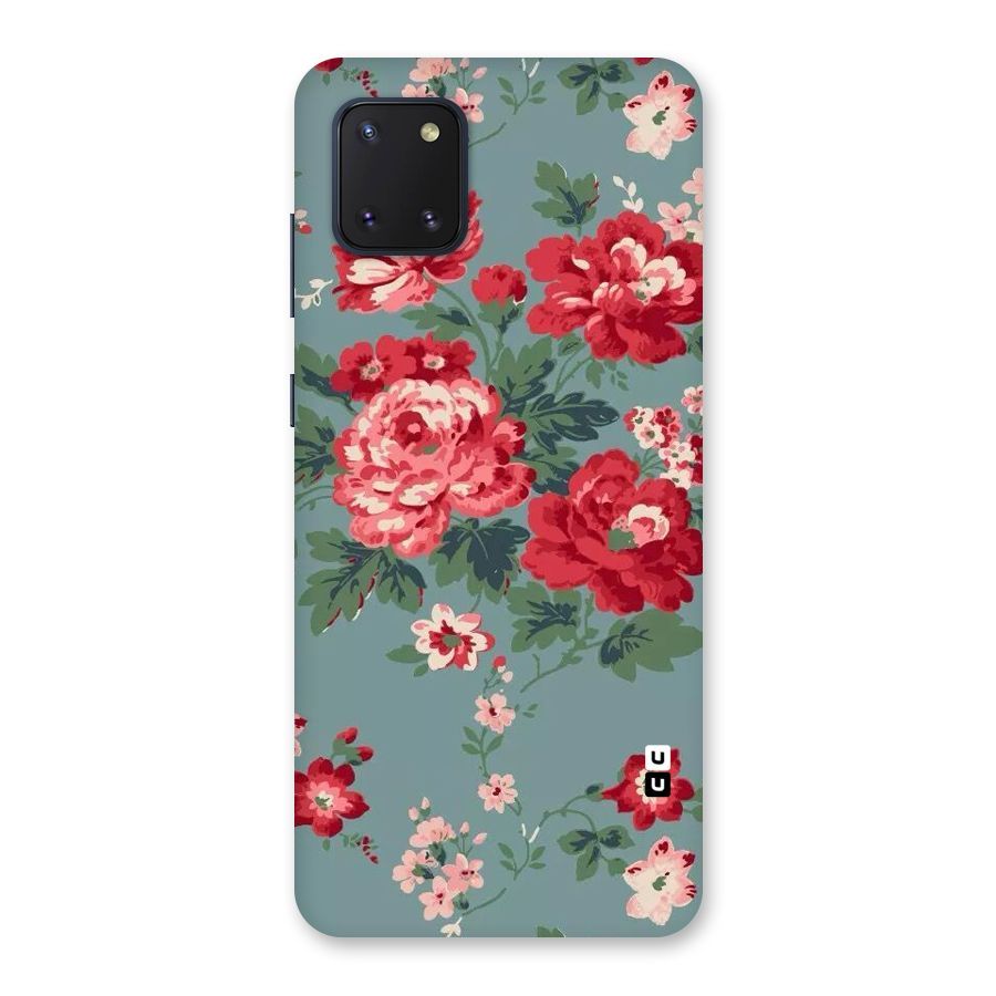 Aesthetic Floral Red Back Case for Galaxy Note 10 Lite
