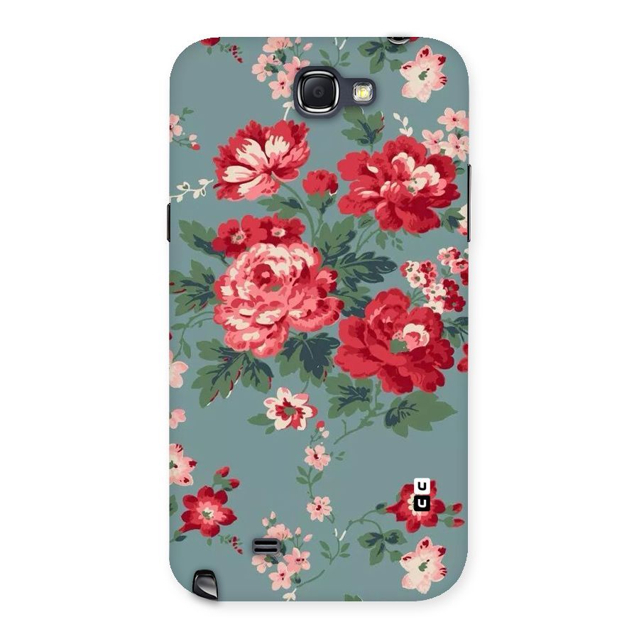 Aesthetic Floral Red Back Case for Galaxy Note 2