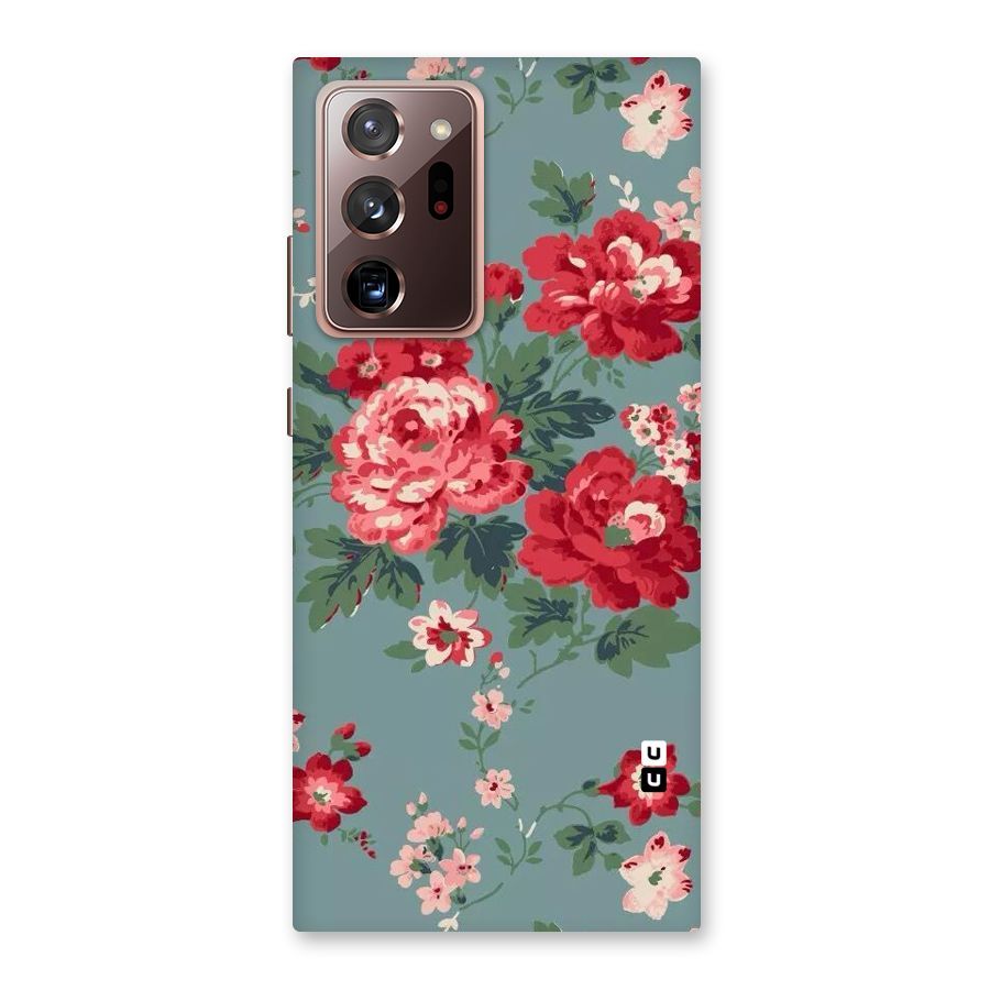 Aesthetic Floral Red Back Case for Galaxy Note 20 Ultra