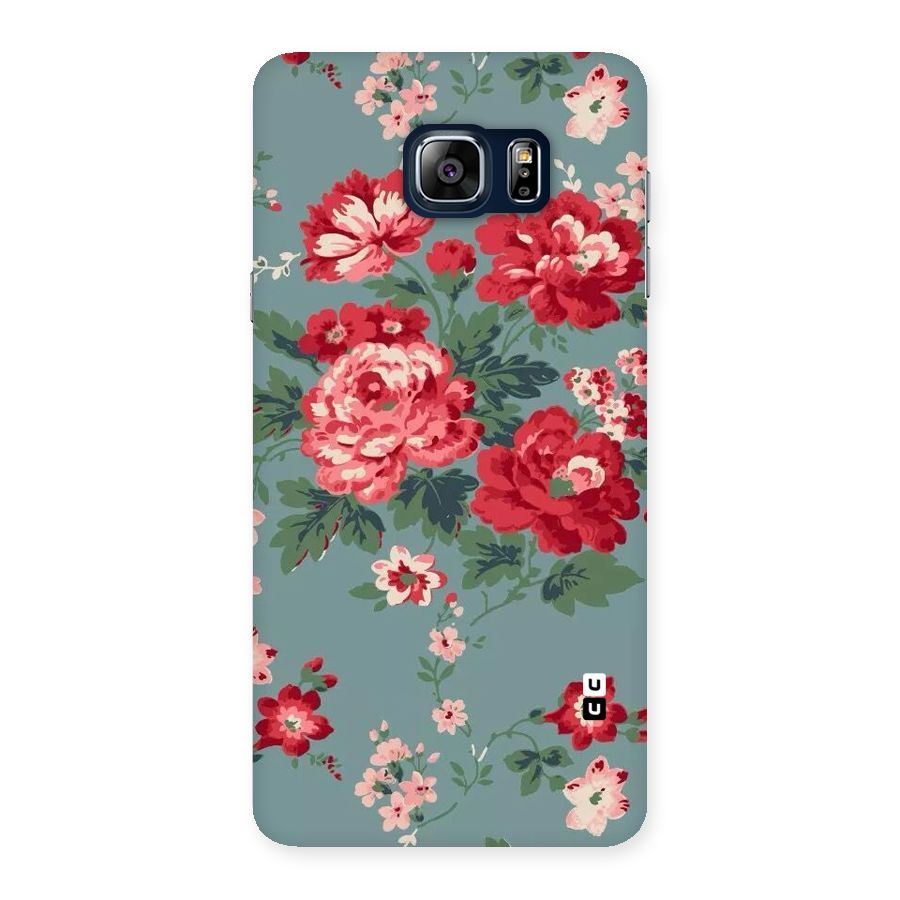 Aesthetic Floral Red Back Case for Galaxy Note 5