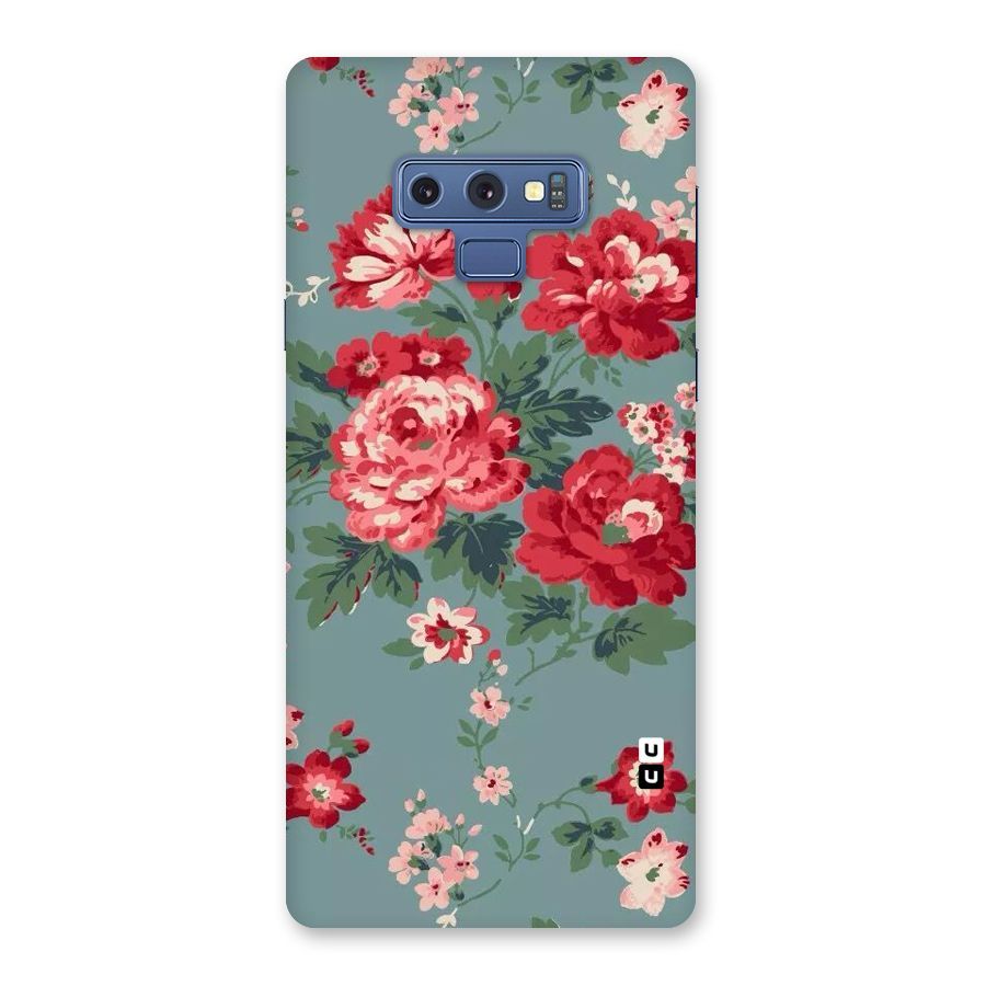 Aesthetic Floral Red Back Case for Galaxy Note 9