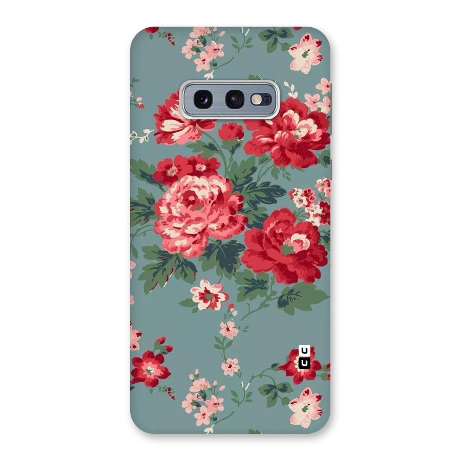 Aesthetic Floral Red Back Case for Galaxy S10e