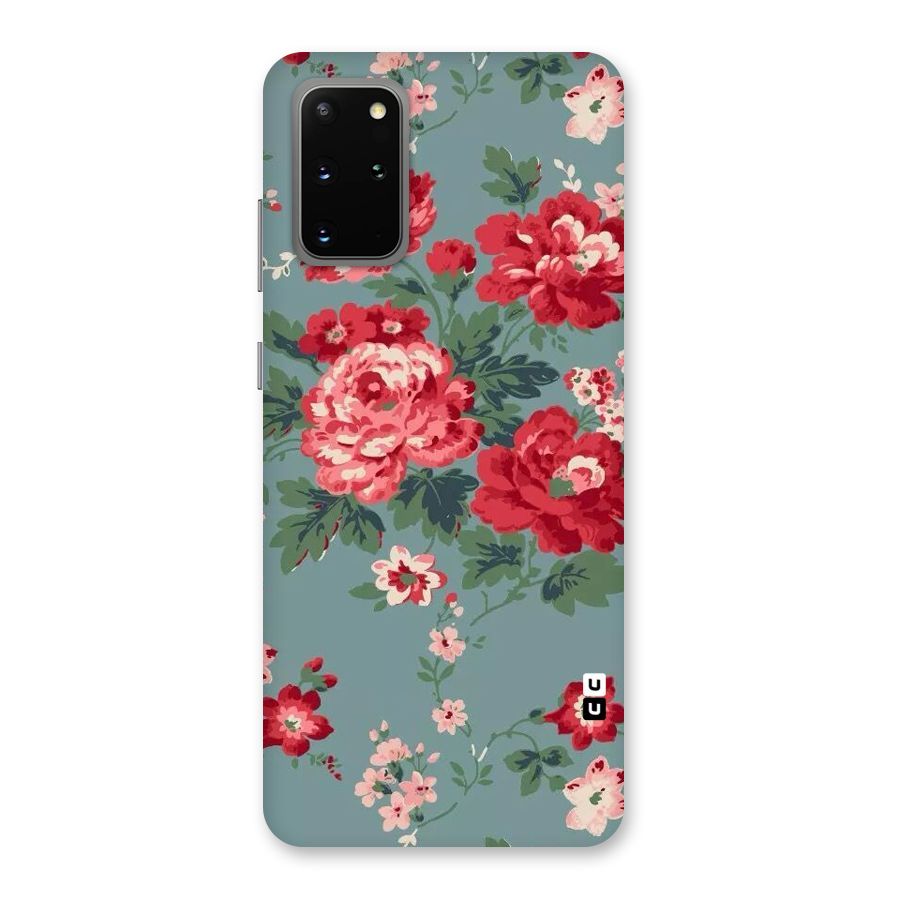 Aesthetic Floral Red Back Case for Galaxy S20 Plus