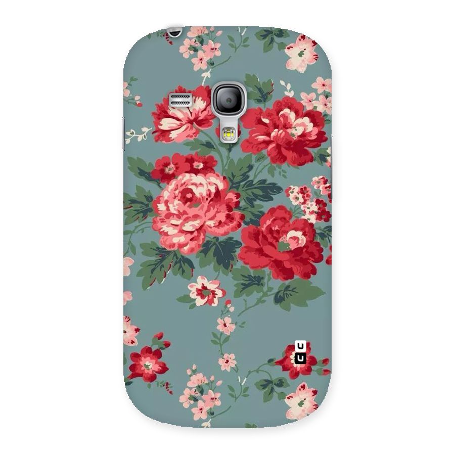 Aesthetic Floral Red Back Case for Galaxy S3 Mini