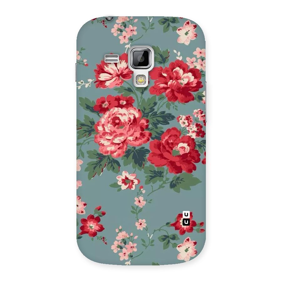 Aesthetic Floral Red Back Case for Galaxy S Duos