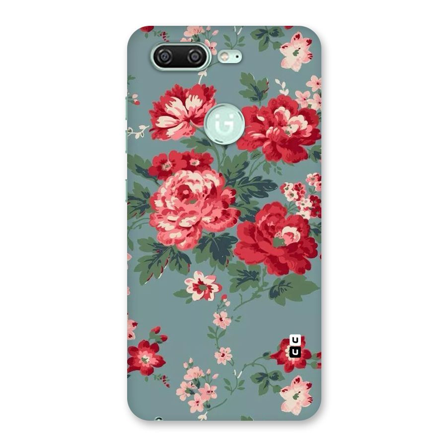 Aesthetic Floral Red Back Case for Gionee S10