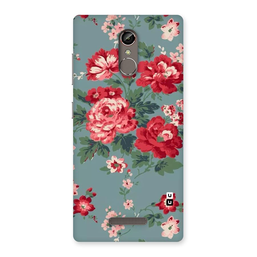 Aesthetic Floral Red Back Case for Gionee S6s