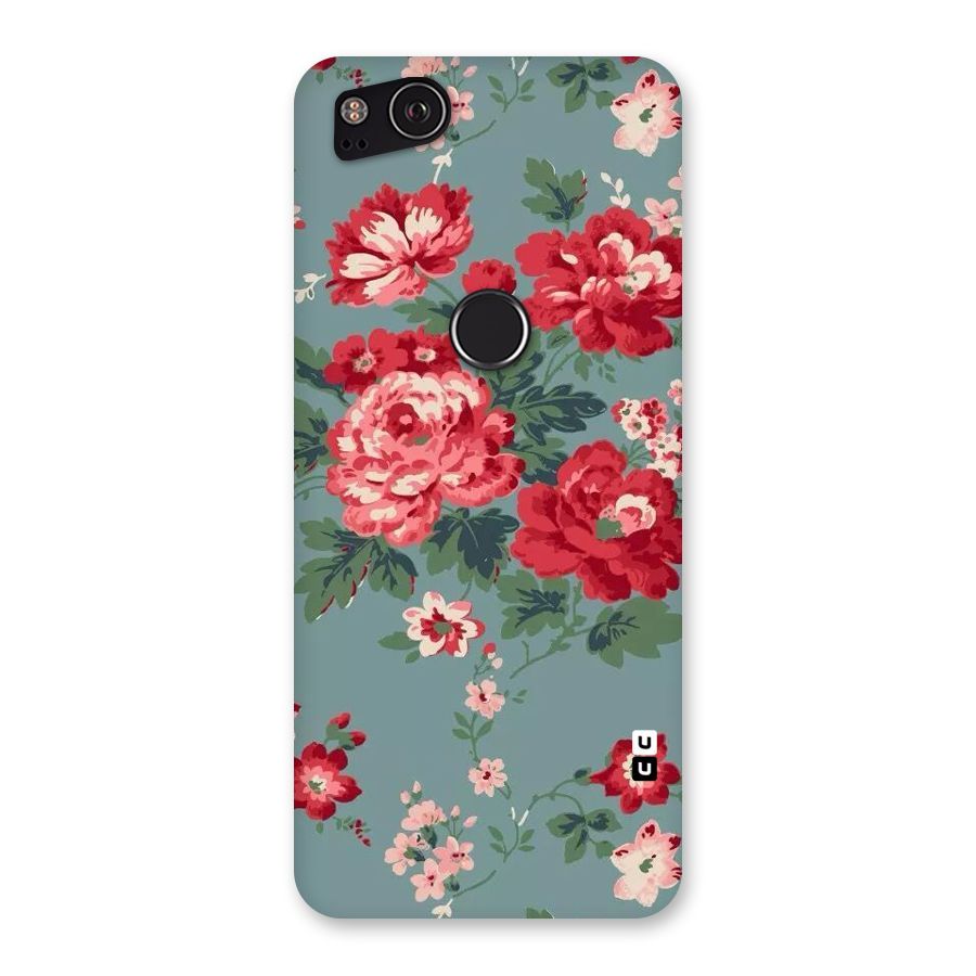 Aesthetic Floral Red Back Case for Google Pixel 2