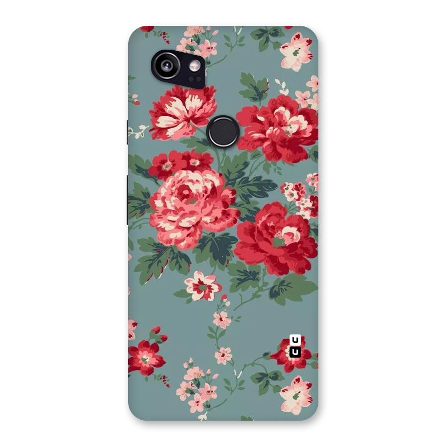 Aesthetic Floral Red Back Case for Google Pixel 2 XL