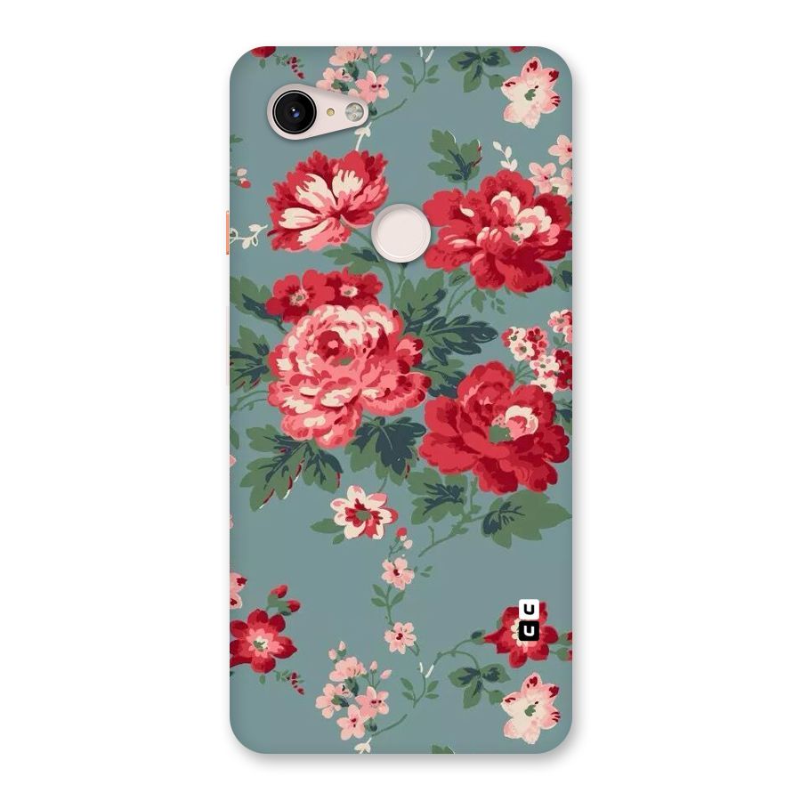 Aesthetic Floral Red Back Case for Google Pixel 3 XL