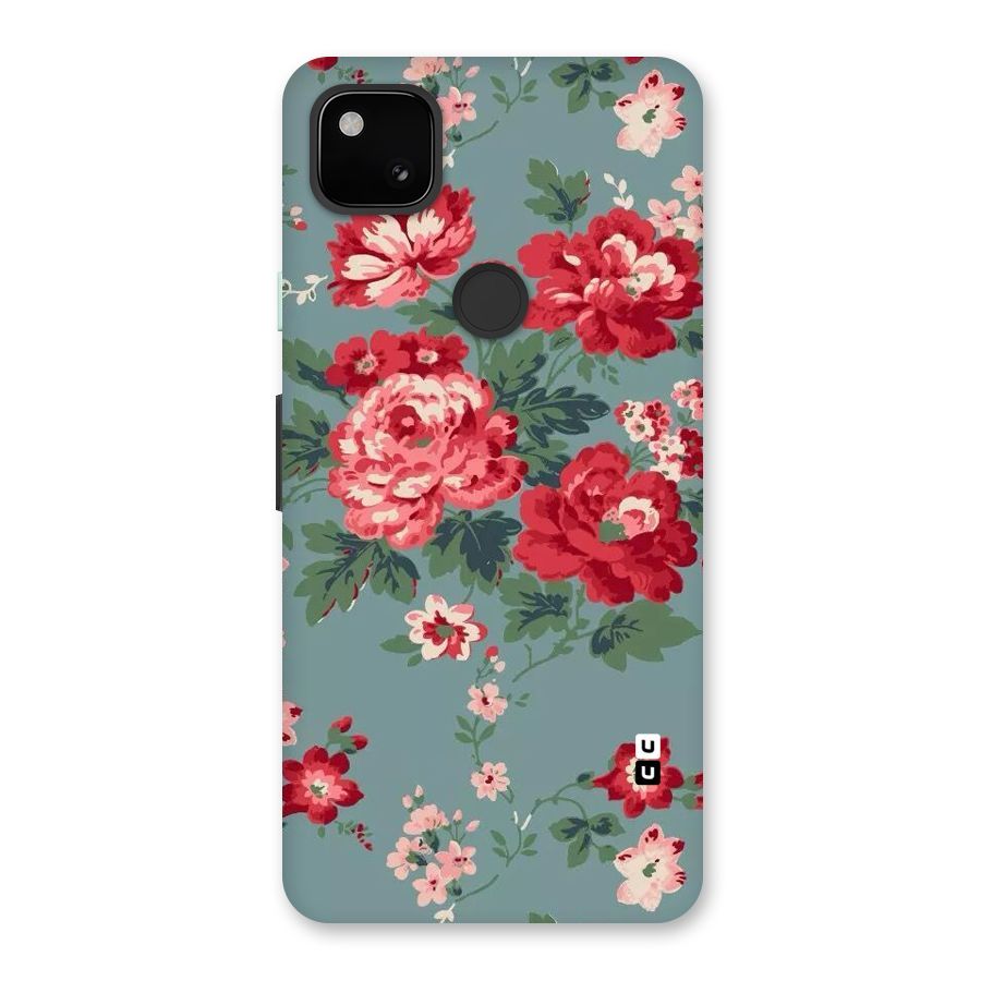 Aesthetic Floral Red Back Case for Google Pixel 4a