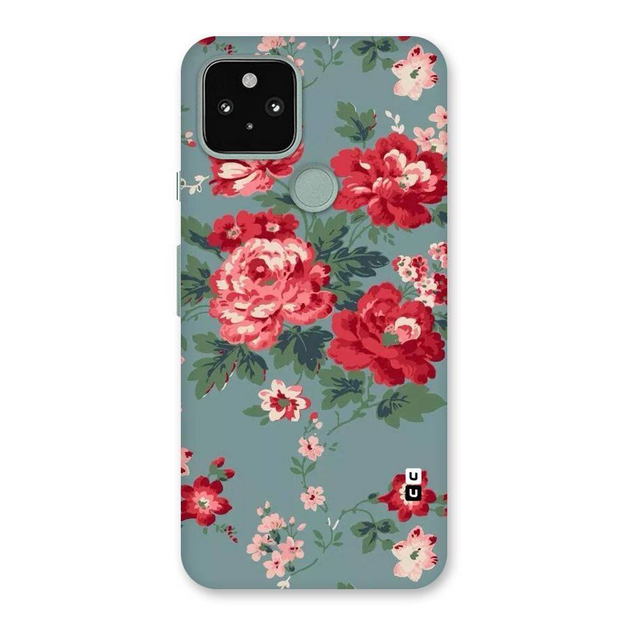 Aesthetic Floral Red Back Case for Google Pixel 5