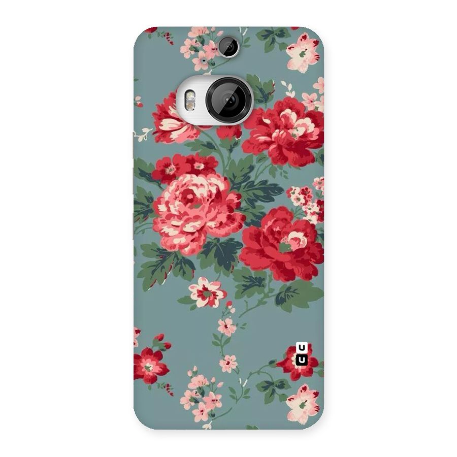 Aesthetic Floral Red Back Case for HTC One M9 Plus