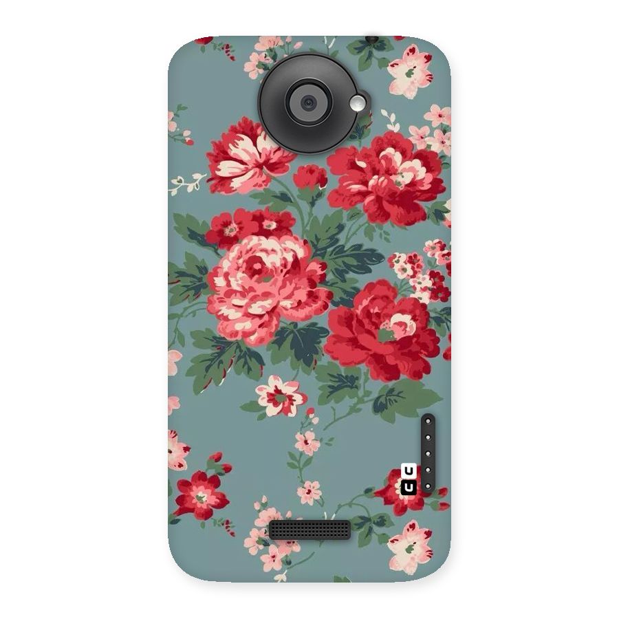 Aesthetic Floral Red Back Case for HTC One X