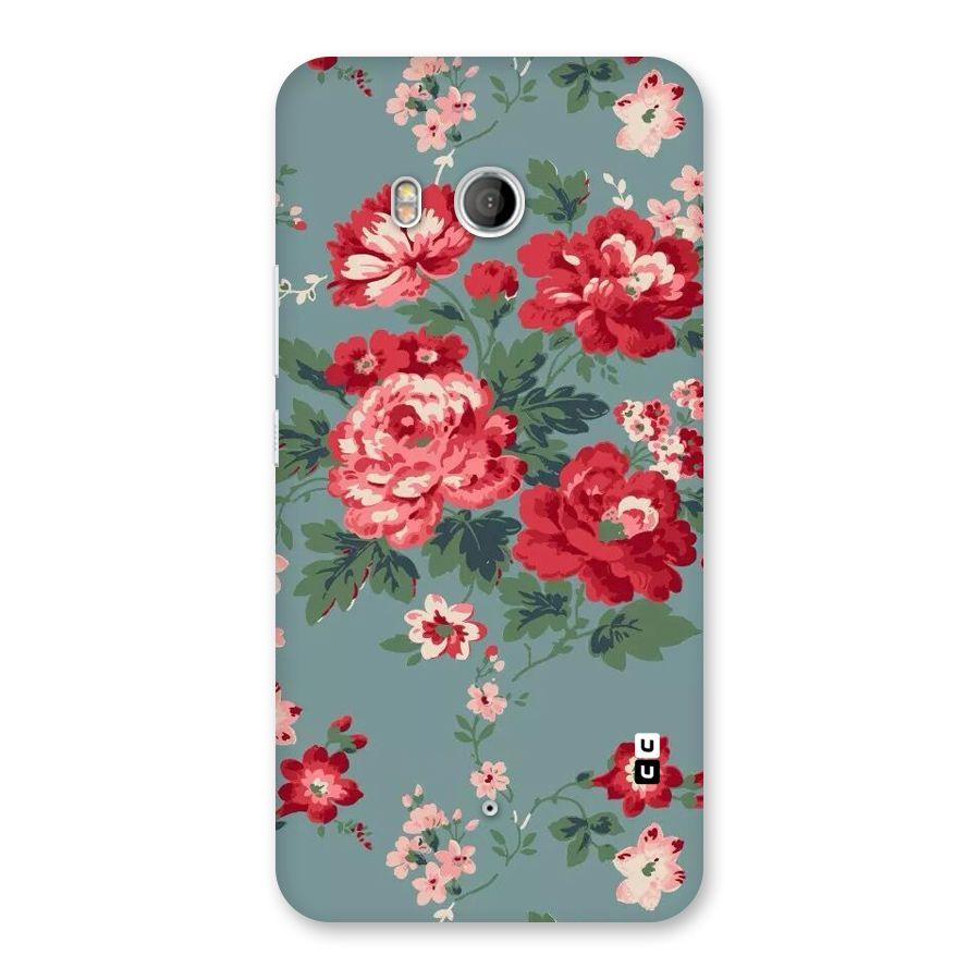 Aesthetic Floral Red Back Case for HTC U11