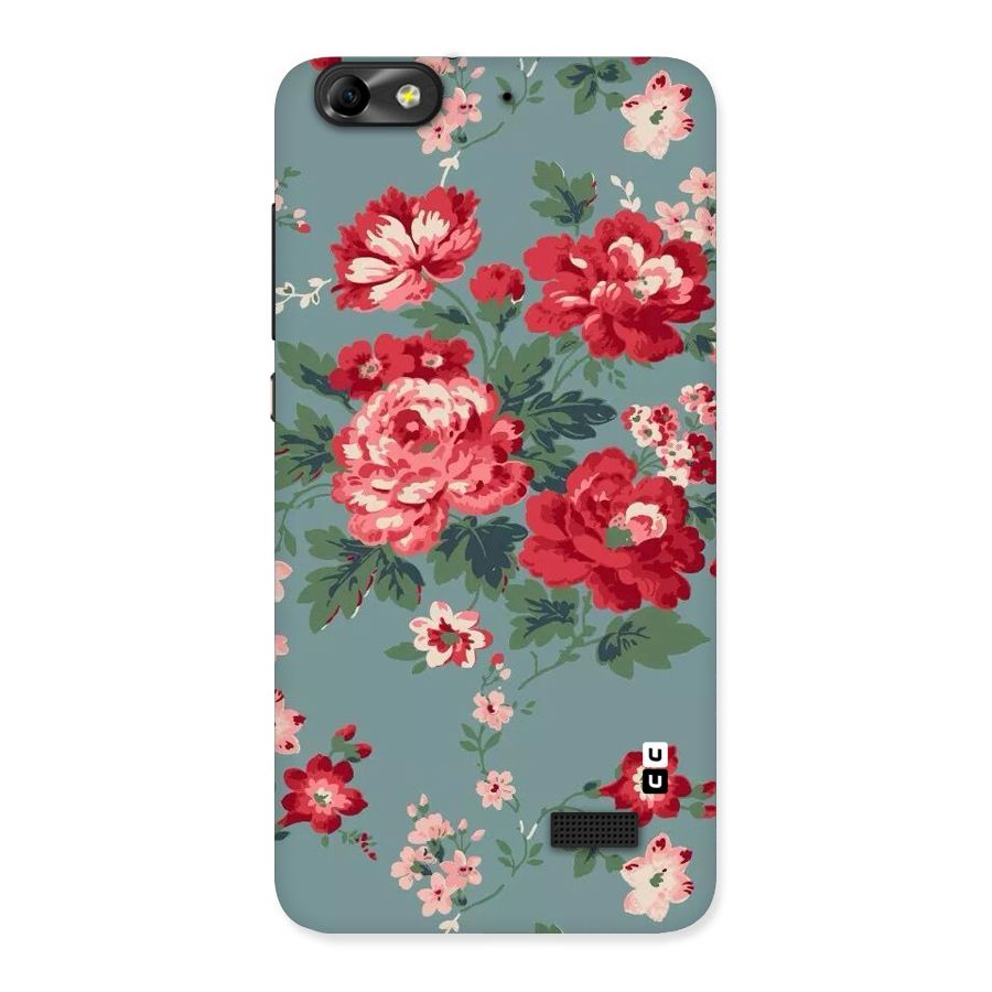Aesthetic Floral Red Back Case for Honor 4C