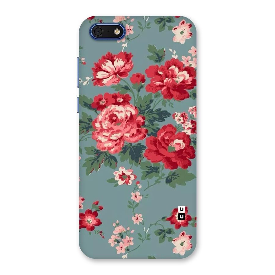 Aesthetic Floral Red Back Case for Honor 7s