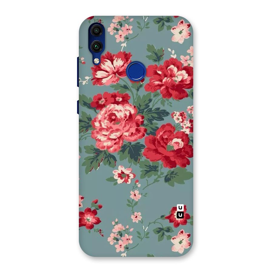 Aesthetic Floral Red Back Case for Honor 8C