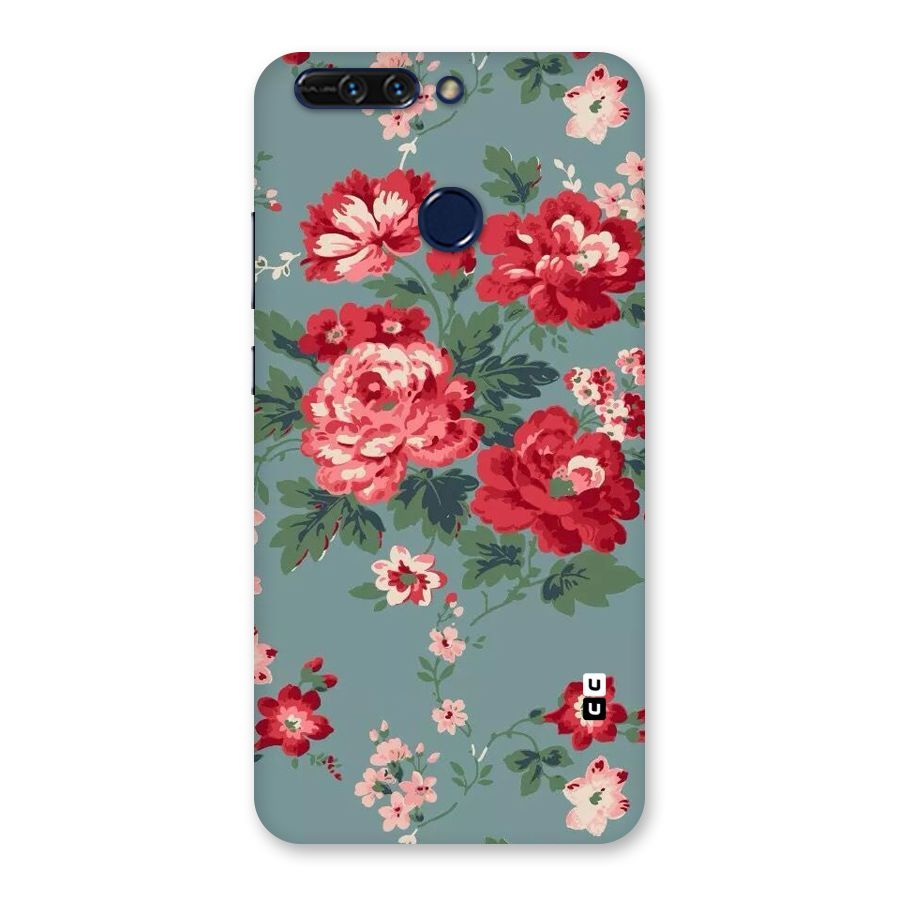 Aesthetic Floral Red Back Case for Honor 8 Pro