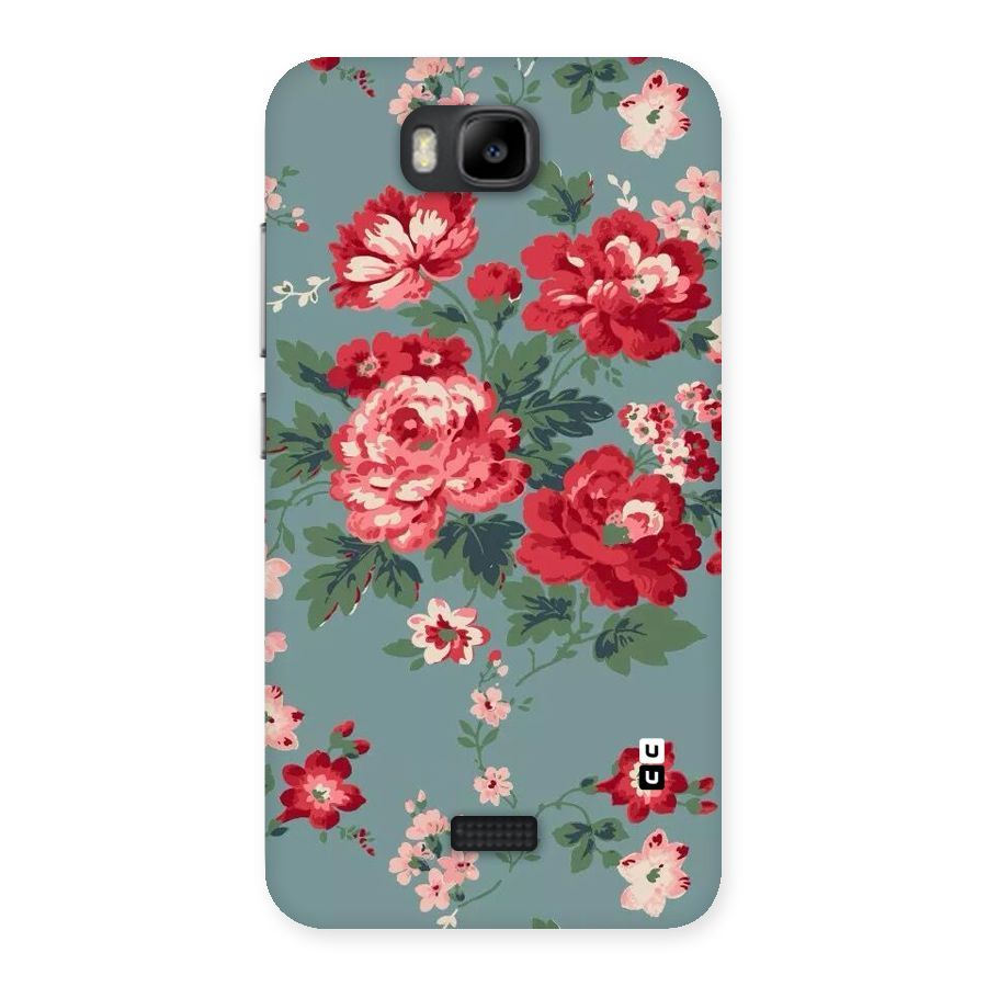 Aesthetic Floral Red Back Case for Honor Bee