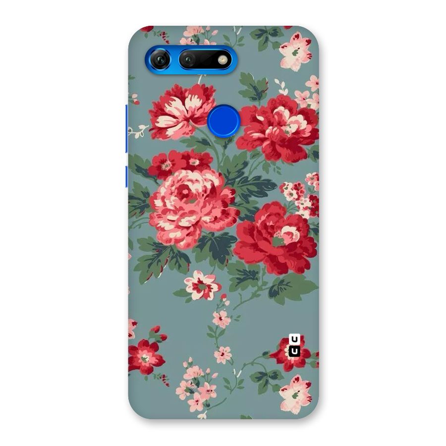 Aesthetic Floral Red Back Case for Honor View 20