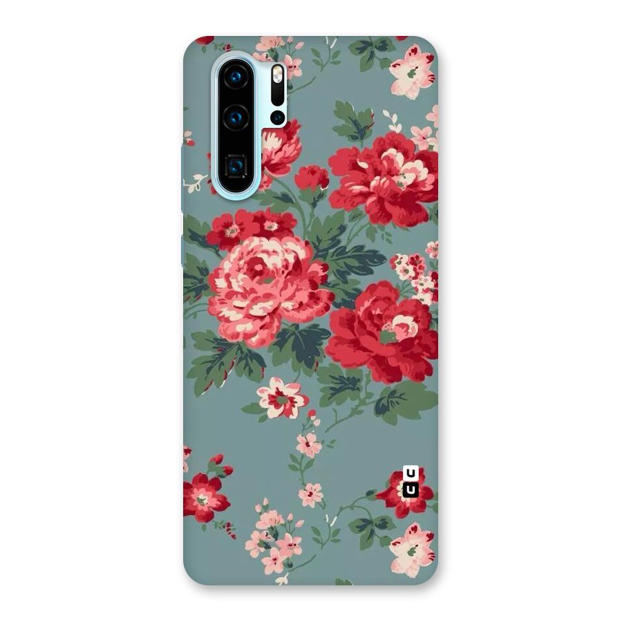 Aesthetic Floral Red Back Case for Huawei P30 Pro