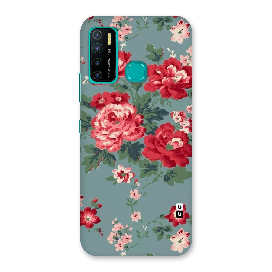 Aesthetic Floral Red Back Case for Infinix Hot 9 Pro