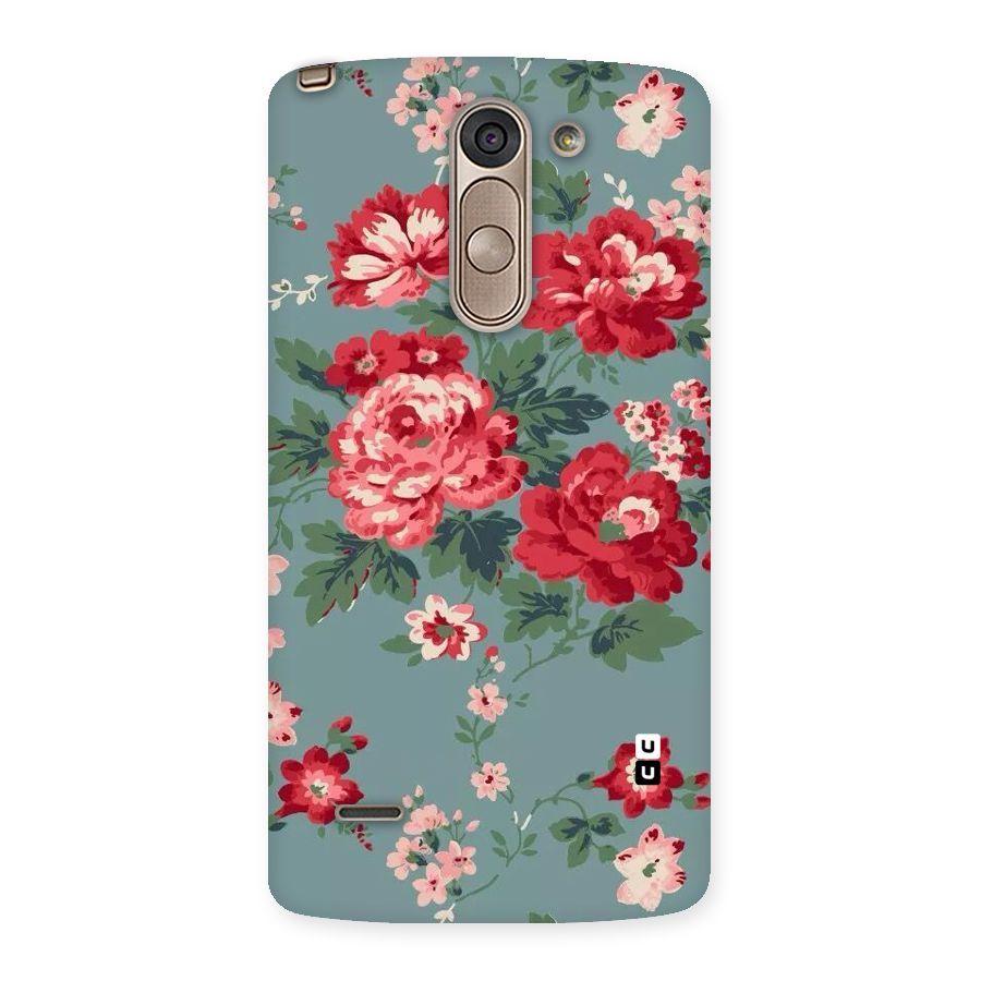 Aesthetic Floral Red Back Case for LG G3 Stylus