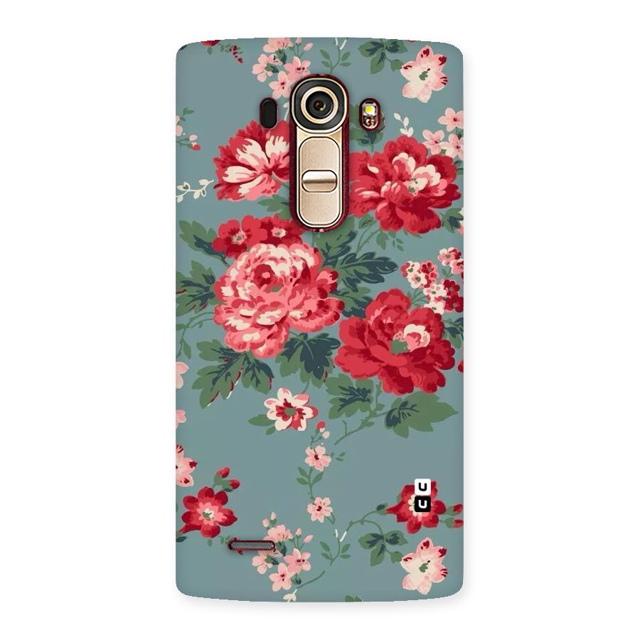 Aesthetic Floral Red Back Case for LG G4