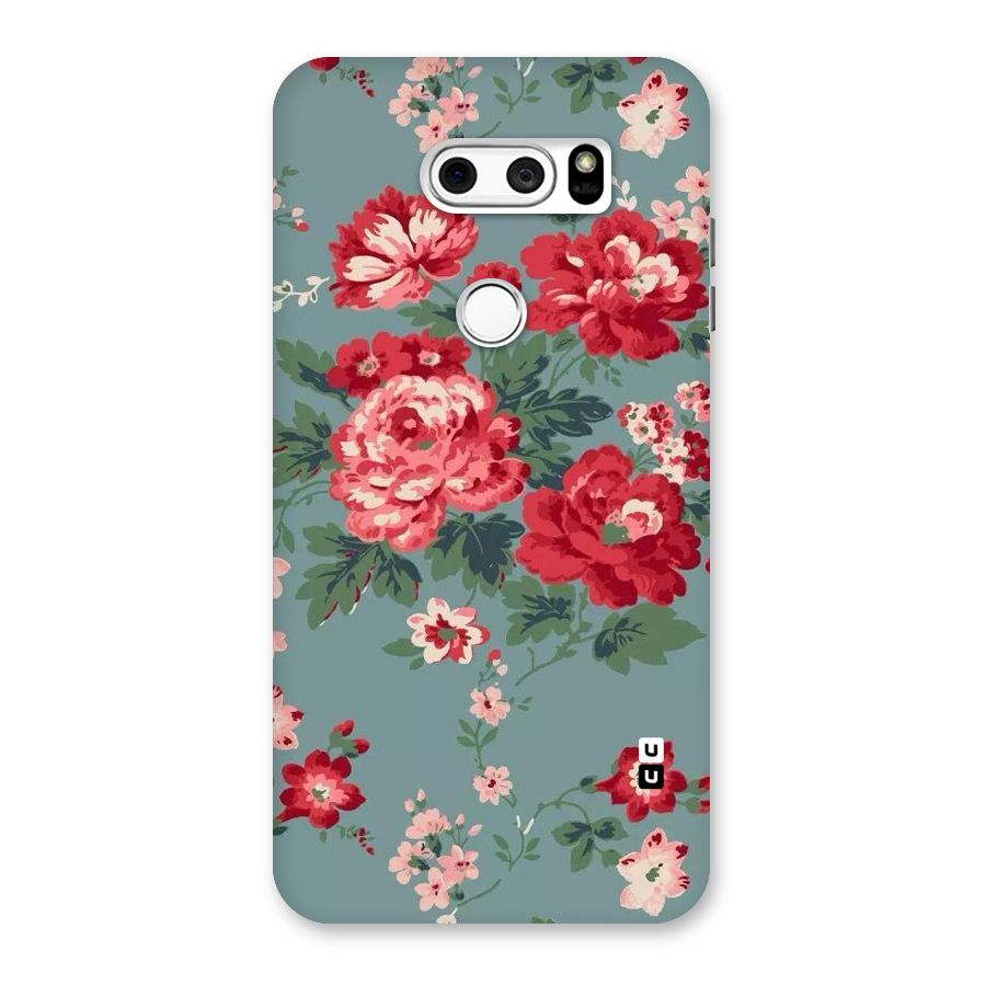 Aesthetic Floral Red Back Case for LG V30