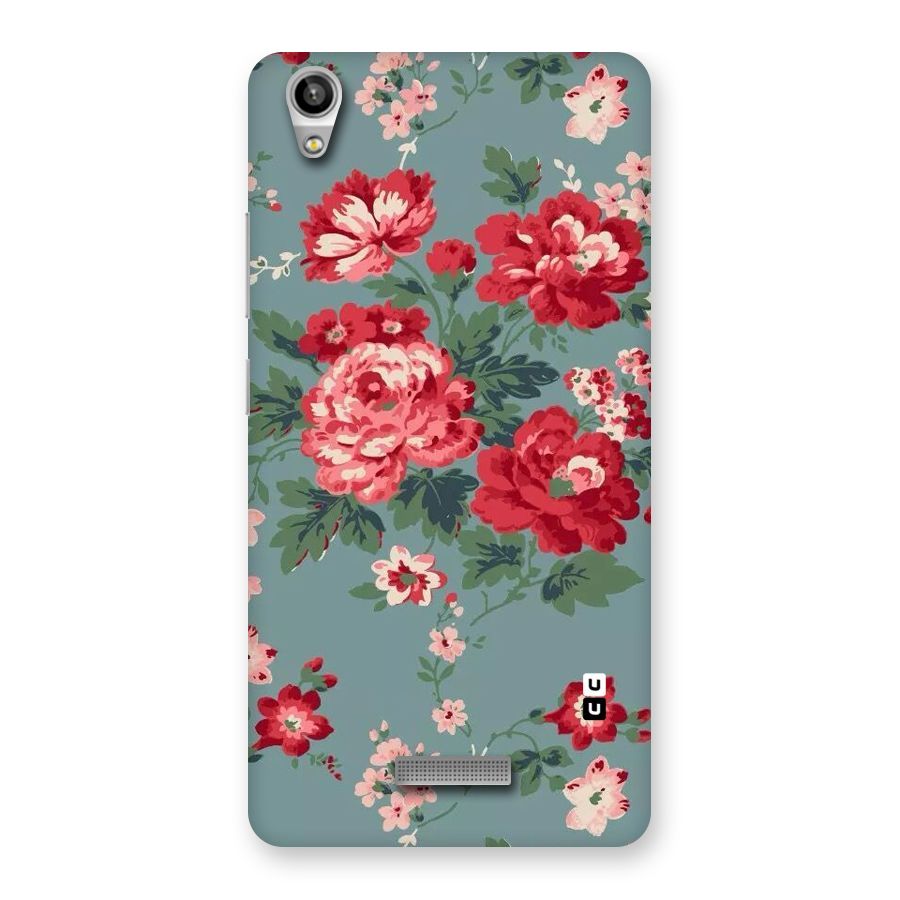 Aesthetic Floral Red Back Case for Lava-Pixel-V1
