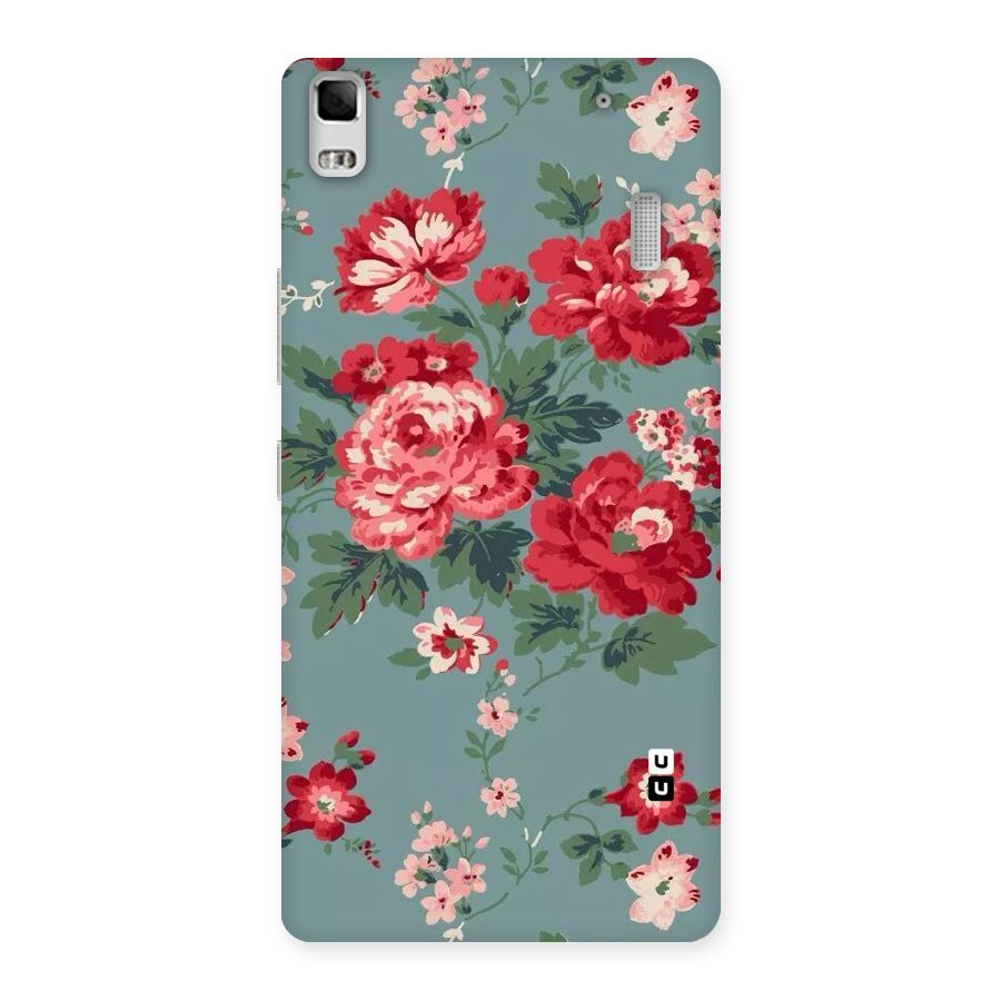 Aesthetic Floral Red Back Case for Lenovo K3 Note
