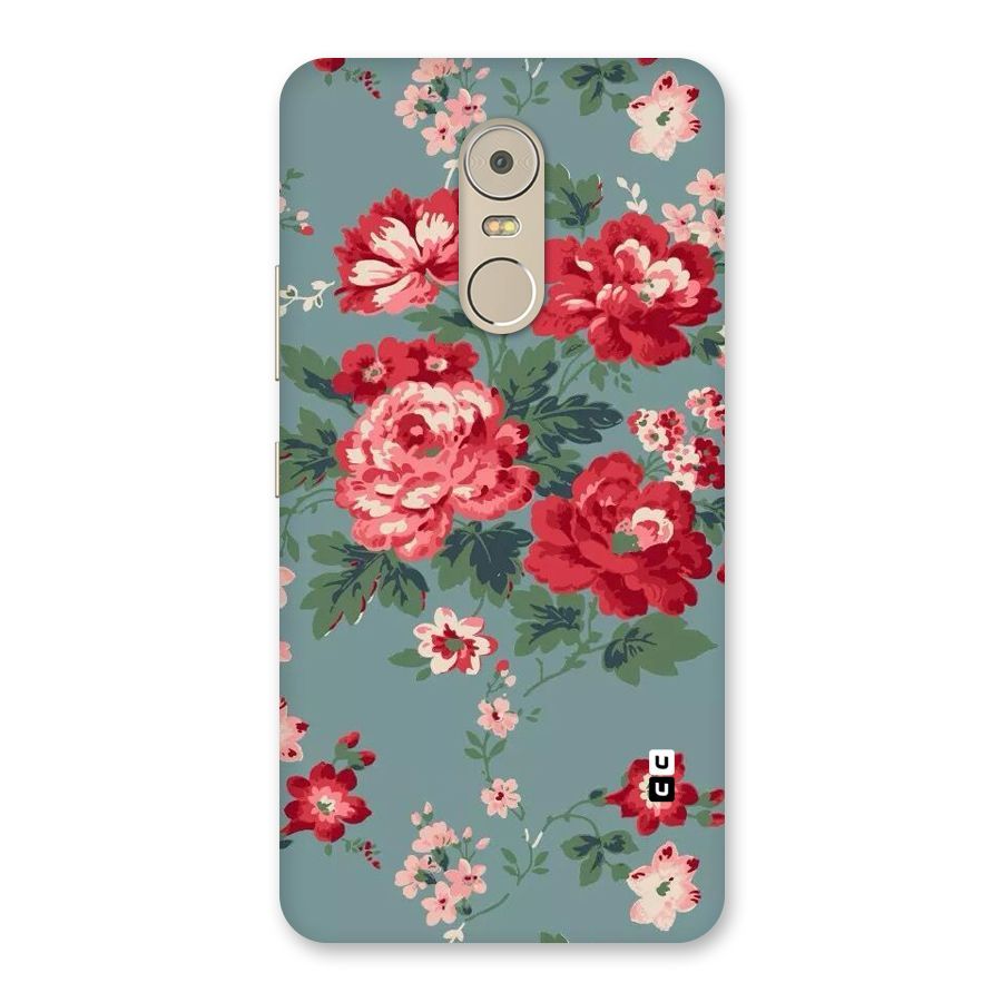 Aesthetic Floral Red Back Case for Lenovo K6 Note