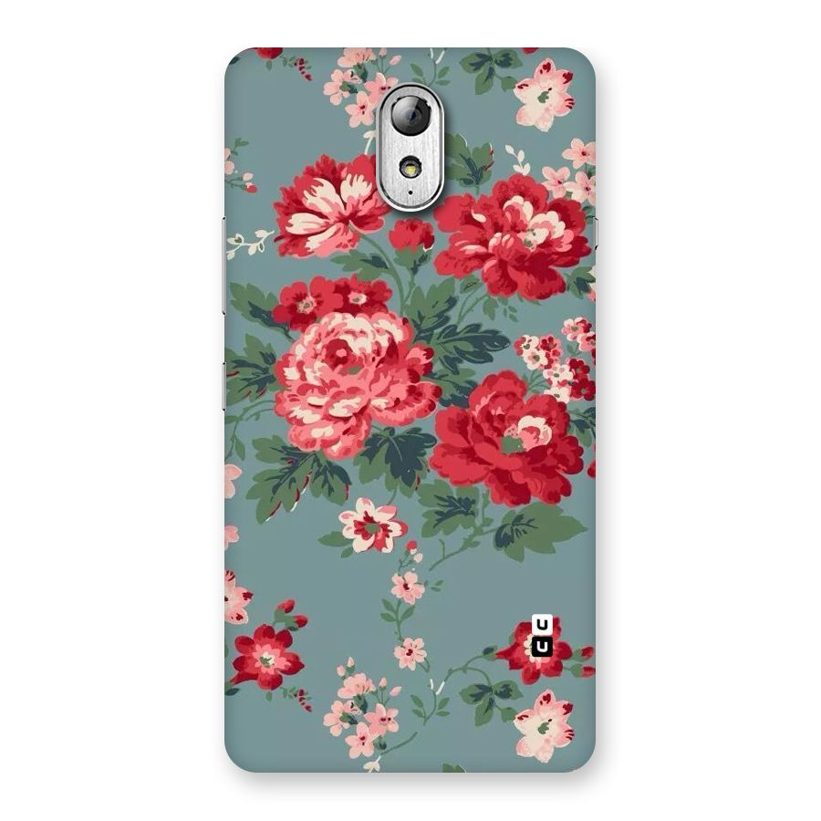 Aesthetic Floral Red Back Case for Lenovo Vibe P1M