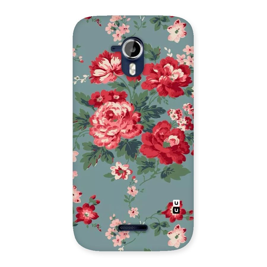 Aesthetic Floral Red Back Case for Micromax Canvas Magnus A117