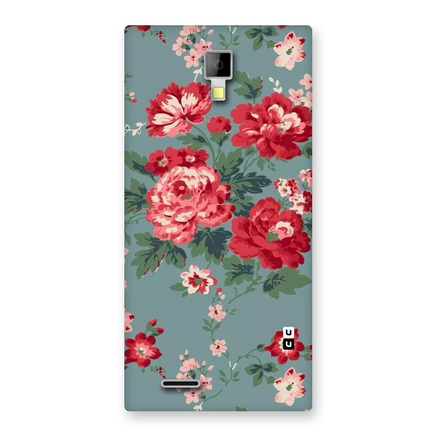 Aesthetic Floral Red Back Case for Micromax Canvas Xpress A99
