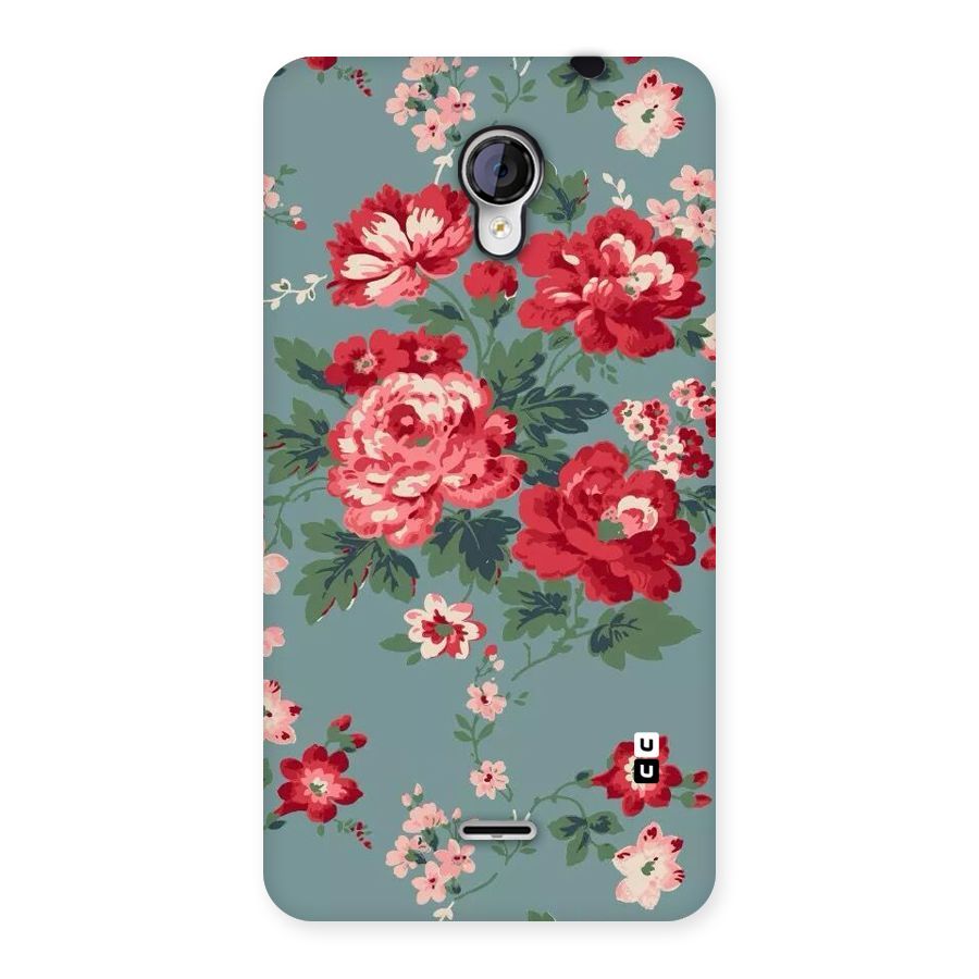 Aesthetic Floral Red Back Case for Micromax Unite 2 A106